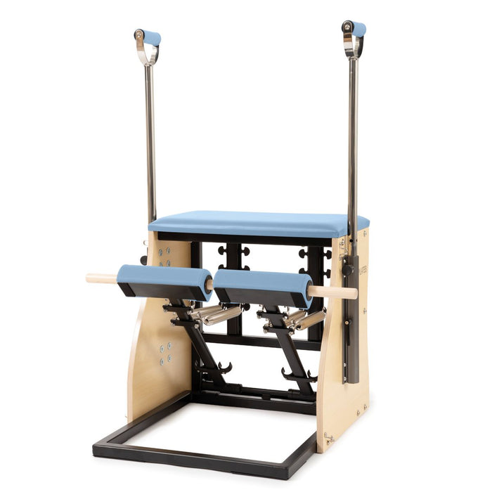 Elina Pilates Steel Base Combo Chair – Ocean Blue upholstery