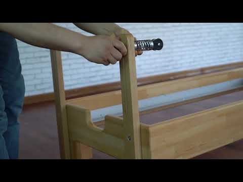 Pilates machine for home or professional studio with chrome tower