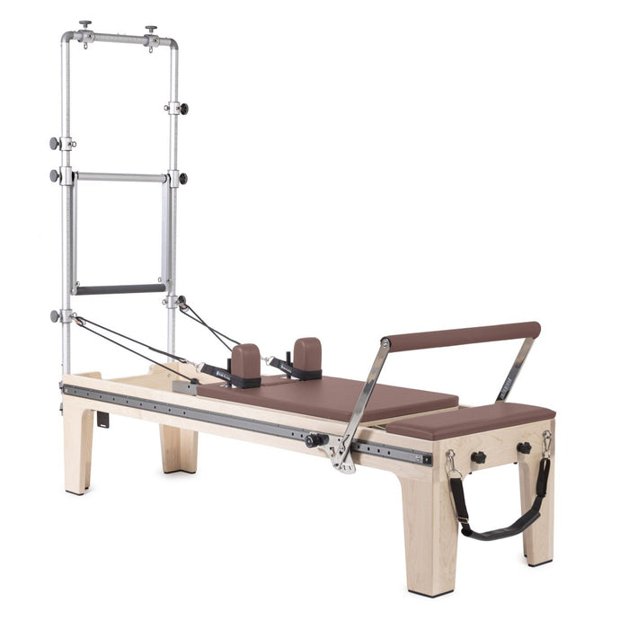 Elina Pilates Master Instructor Fisio Reformer with Tower in Aged Rose upholstery