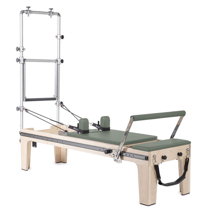 Elina Pilates Master Instructor Fisio Reformer with Tower in Eucalyptus upholstery
