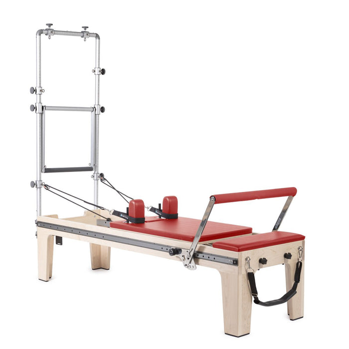 Elina Pilates Master Instructor Fisio Reformer with Tower in Red upholstery