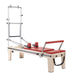 Elina Pilates Master Instructor Fisio Reformer with Tower in Red upholstery