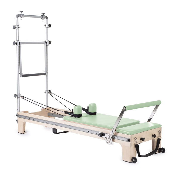 Elina Pilates Master Instructor Reformer with Tower in Green upholstery