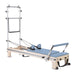 Elina Pilates Master Instructor Reformer with Tower in Ocean Blue upholstery