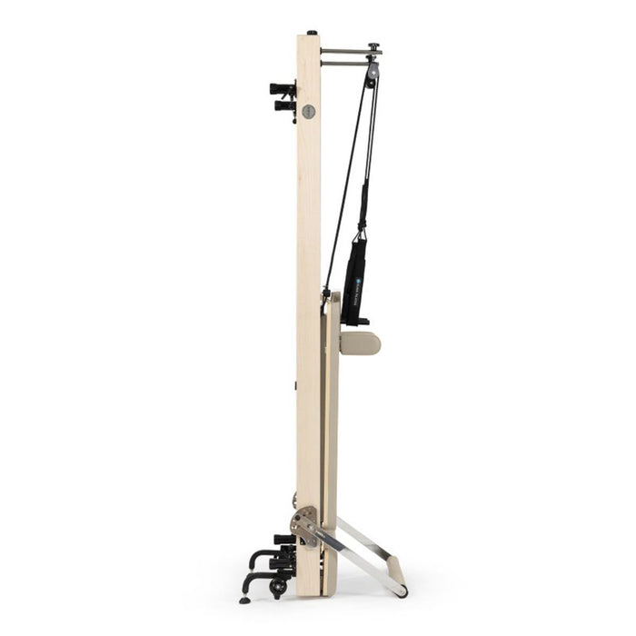 Elina Pilates Vertical Reformer for Home in Light Mocha upholstery