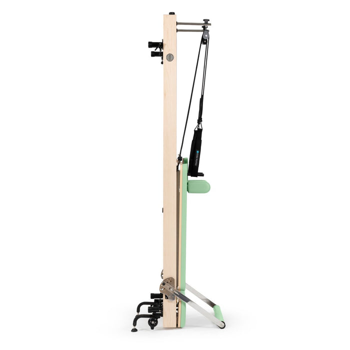 Elina Pilates Vertical Reformer for Home in Green upholstery