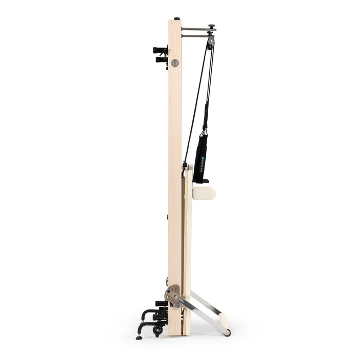 Elina Pilates Vertical Reformer for Home in Ivory upholstery