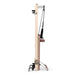 Elina Pilates Vertical Reformer for Home in Aged Rose upholstery, upright storage view