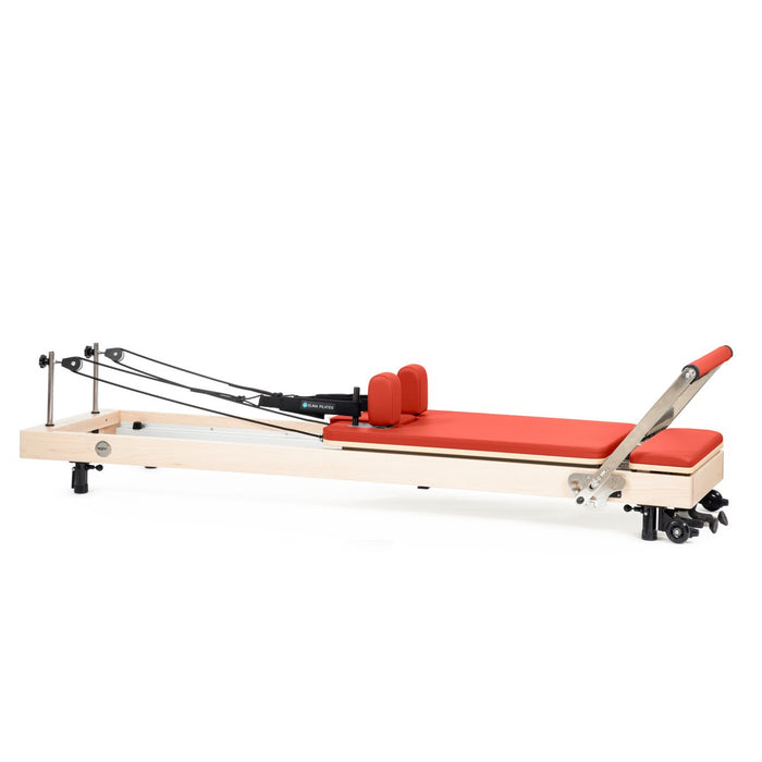 Elina Pilates Vertical Reformer for Home in Red without Box upholstery