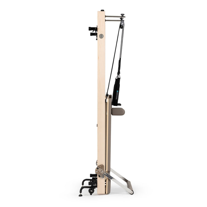Elina Pilates Vertical Reformer for Home in Moka upholstery