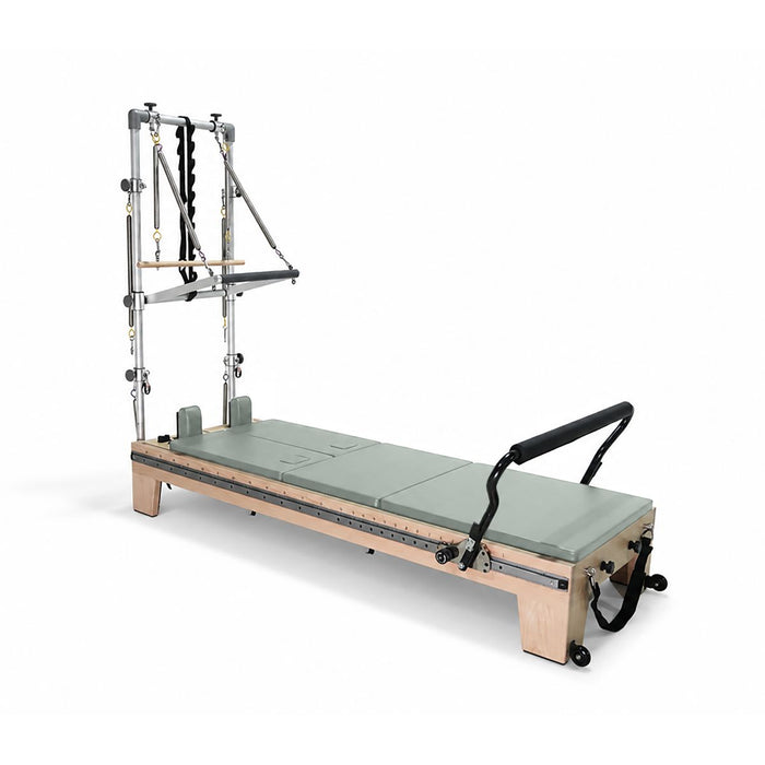 Elina Pilates Twin Reformer in Eucalyptus upholstery