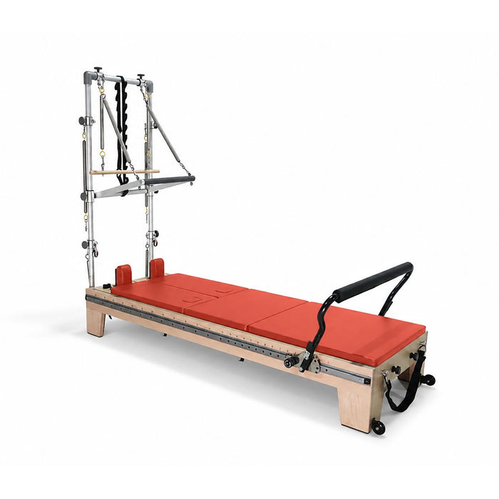 Elina Pilates Twin Reformer in Red upholstery