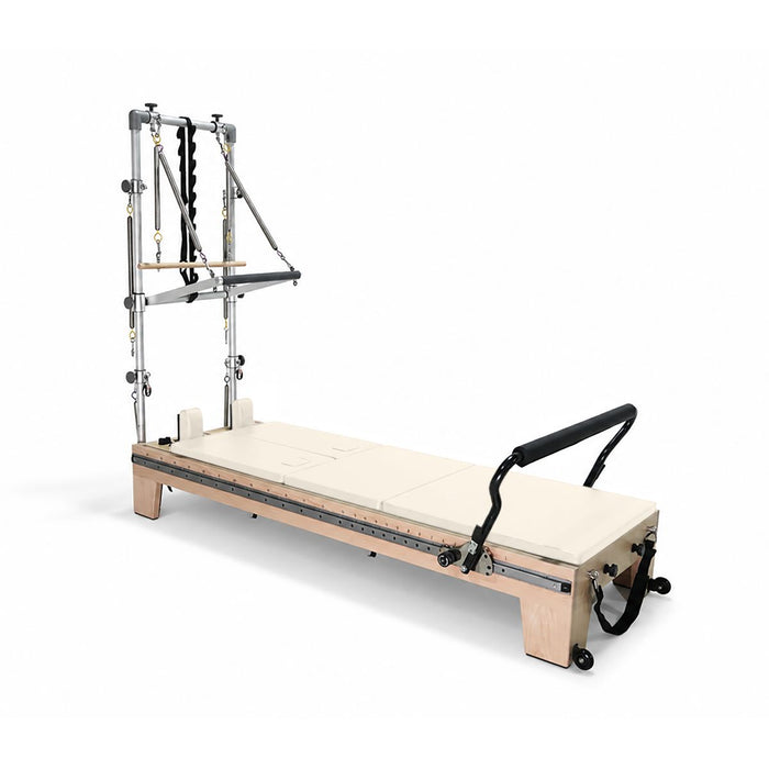Elina Pilates Twin Reformer in Ivory upholstery