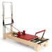 Elina Pilates Wood Reformer with Tower in Red upholstery — official product photo