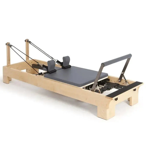 Elina Pilates Wooden Reformer Bundle - front view of wooden pilates reformer