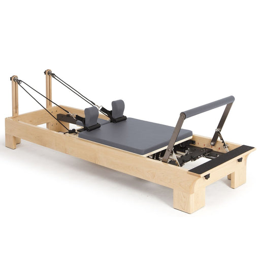 Elina Pilates Wooden Reformer Bundle in Grey upholstery